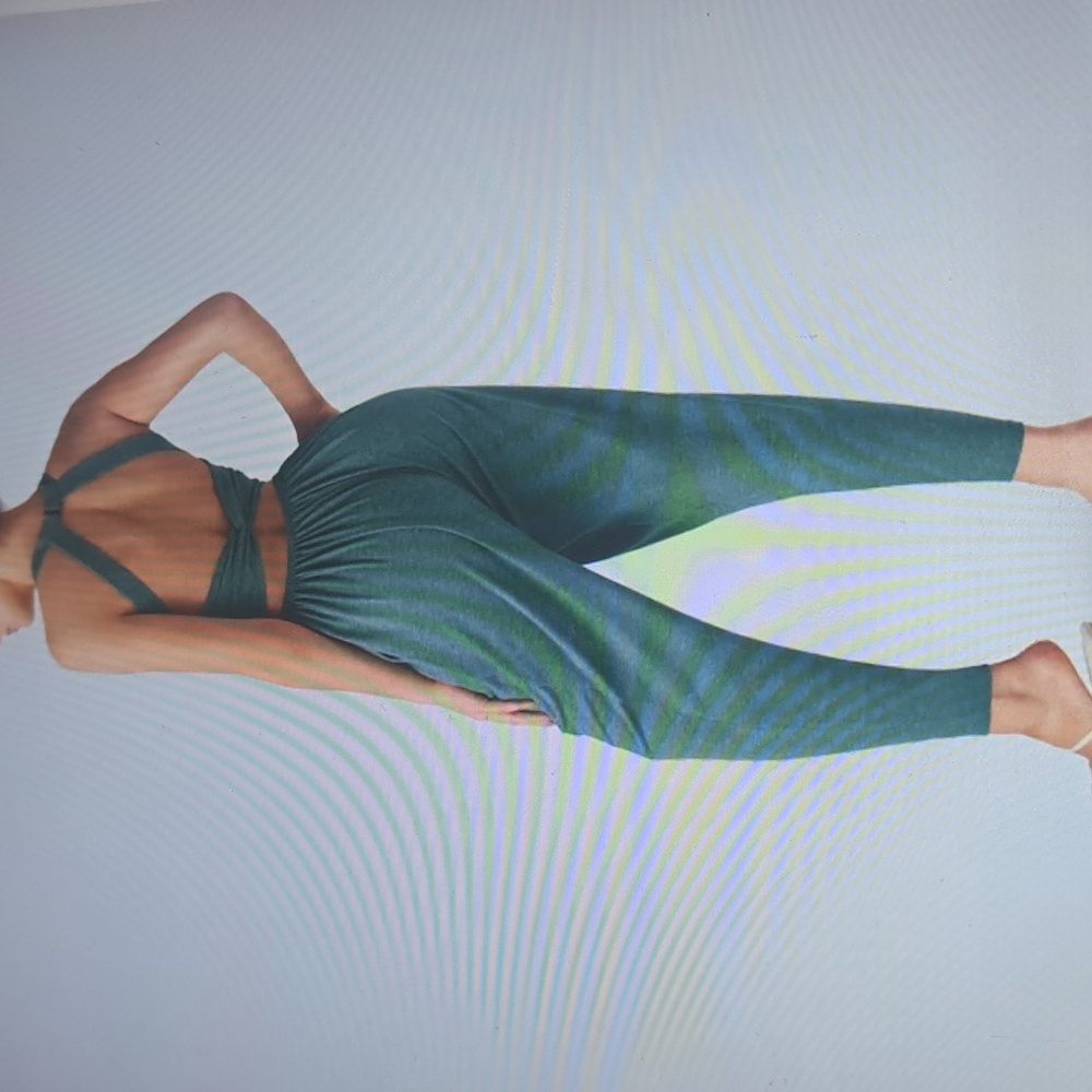 MEDIUM     HALARA BACKLESS TWISTED U NECK EASY PEEZY HAREM JUMPSUIT - Picture 4 of 10
